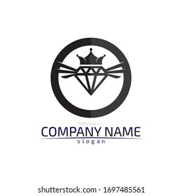Diamond and Jewel design vector Logo Template symbol