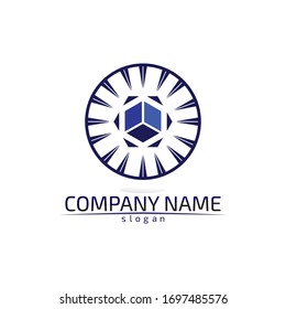 Logo-Vorlagensymbol für die Vektorillustration Diamant und Juwel Design