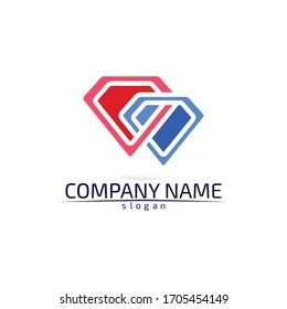 Diamond and Jewel design vector Logo Template symbol