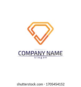 Diamond and Jewel design vector Logo Template symbol