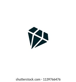 Diamond, jewel, gemstone vector icon