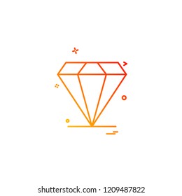 Diamond jewel icon design vector 
