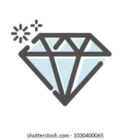 Diamond jewel symbol icon