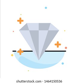 Diamond, Jewel, User Abstract Flat Color Icon Template. Vector Icon Template background