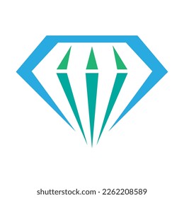 Diamond jewelery icon design illustration