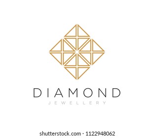 Diamond Jewellery Logo Design Vector Template
