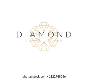 Diamond Jewellery Logo Design Vector Template