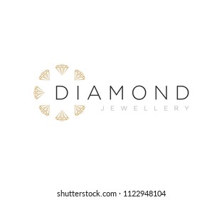 Diamond Jewellery Logo Design Vector Template Stock Vector (Royalty ...