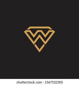 Diamond Jewellery Logo Design Vector Template
