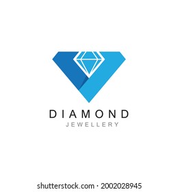 Design-Vektorvorlage für Diamond-Schmuck-Logos
