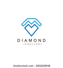 Plantilla de vector de diseño de logotipo de joyas de diamante