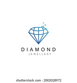 Diamond Jewellery Logo Design Vector Template