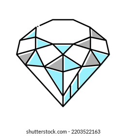 diamond jewellery stone won in smartphone application game color icon vector. diamond jewellery stone won in smartphone application game sign. isolated symbol illustration