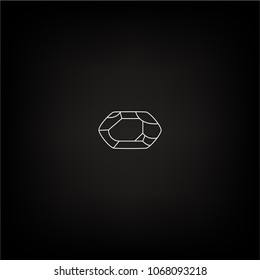 Diamond jewelry logo, linear simple sign