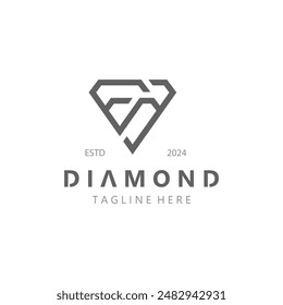 Diamond jewelry Logo, jewelry shop business identity, emblem, creative design 