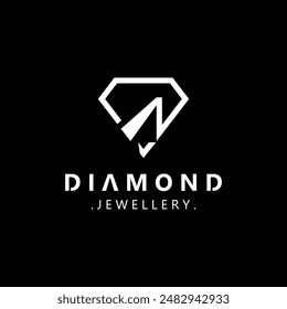 Diamond jewelry Logo, jewelry shop business identity, emblem, creative design 