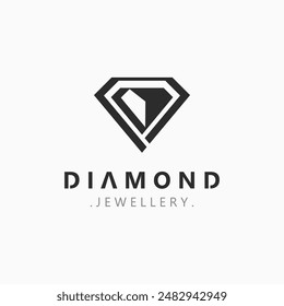 Diamond jewelry Logo, jewelry shop business identity, emblem, creative design 