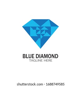 Diseño de ilustración vectorial de la plantilla de logotipo de joyas de diamantes