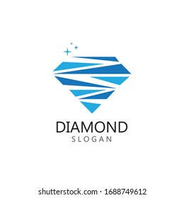 Diamond  jewelry Logo Template vector icon illustration design
