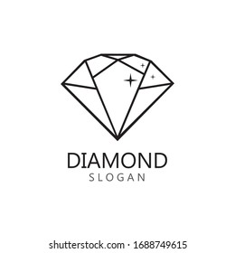 Diamond-Schmuck Logo Vorlage Vektorillustration Symbol Design Illustration