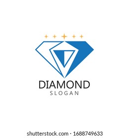 Diamond  jewelry Logo Template vector icon illustration design