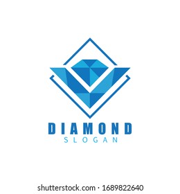 Diamond-Schmuck Logo Vorlage Vektorillustration Symbol Design Illustration