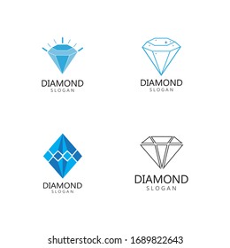 Diamond  jewelry Logo Template vector icon illustration design