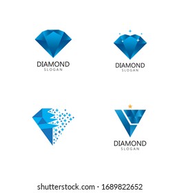 Diamond  jewelry Logo Template vector icon illustration design