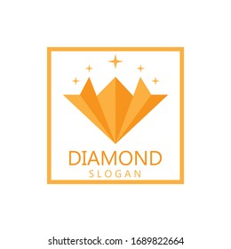Diseño de ilustración vectorial de la plantilla de logotipo de joyas de diamantes