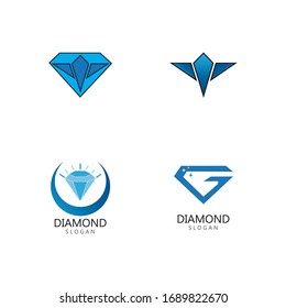 Diamond  jewelry Logo Template vector icon illustration design
