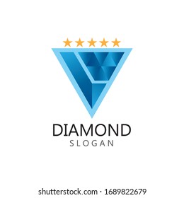 Diseño de ilustración vectorial de la plantilla de logotipo de joyas de diamantes