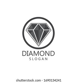 Diseño de ilustración vectorial de la plantilla de logotipo de joyas de diamantes