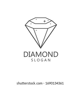 Diamond  jewelry Logo Template vector icon illustration design