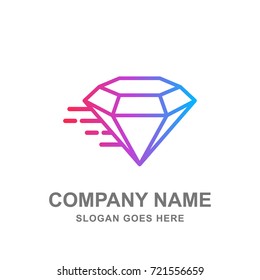 Diamond Jewelry Logo Vector Icon
