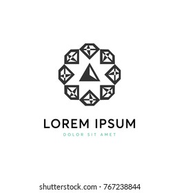 Diamond jewelry vector logo design