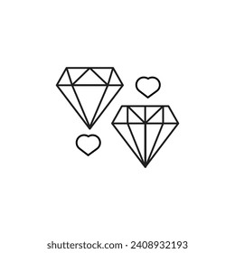 diamond jewelry vector type icon