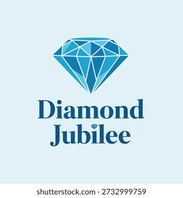 Diamond Jubilee slogan typography t-shirt design vector illustration for festive holiday celebration anniversary events and elegant party decoration on a transparent background asset.