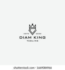 Diamond king logo concept -vector