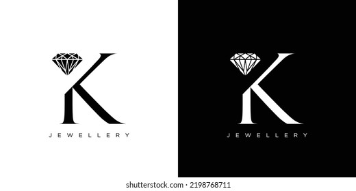 Diamond King logo design with initial K is modern and luxurious