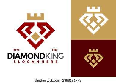 Diamond King Logo design vector symbol icon illustration