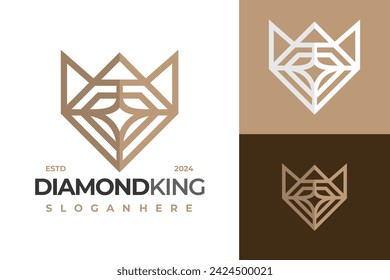 Plantilla de vector de diseño de logotipo de Diamond King