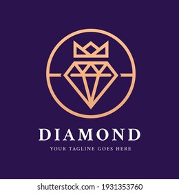 Diamond King Logo Template Fashion Stock Vector (Royalty Free ...