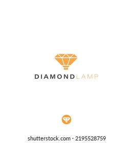 Diamond With Lamp Combination For Electronic Company Logo Design 