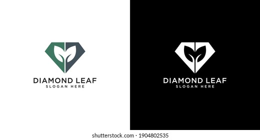 diamond leaf icon. sign design