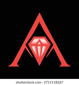 Diamond with A letter logo