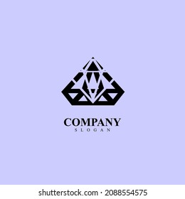 Diamond letter A logo. logo design concept, logotype elements for templates.