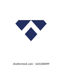 Diamond letter A logo design template