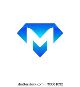 diamond letter m logo