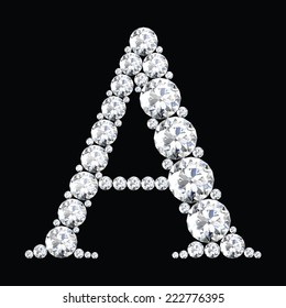  diamond letters with gemstones 