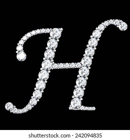 diamond letters with gemstones